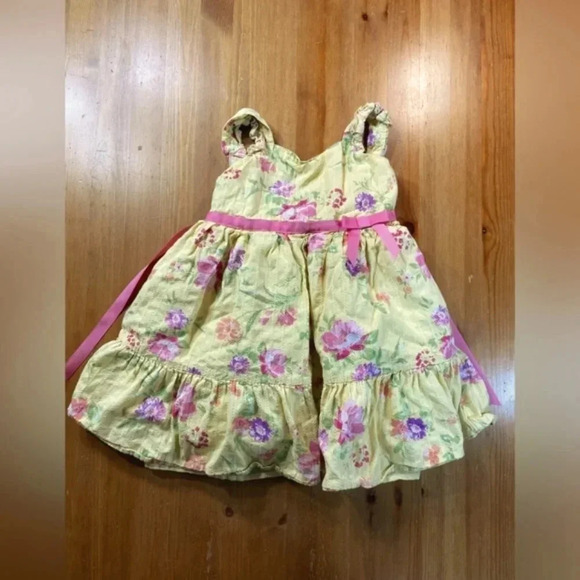 👗🌼🌺Zunie Girl's Cotton Floral A-Line  Any Occasion Knee-Length Dress - Picture 8 of 9